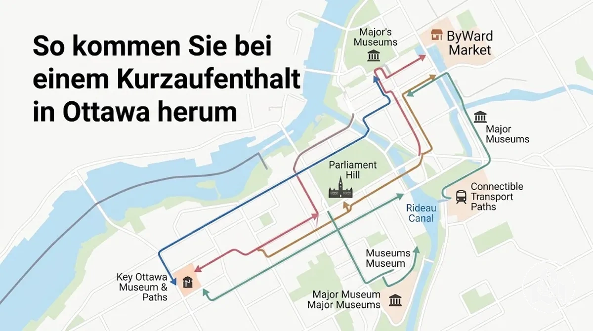 Verkehrsmittel in Ottawa für Wege zwischen Sightseeing-Gebieten bei einem Kurzaufenthalt