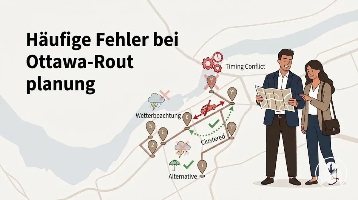 Fehler bei der Ottawa-Routenplanung rund um Zeitplanung, Entfernungen und Wetter