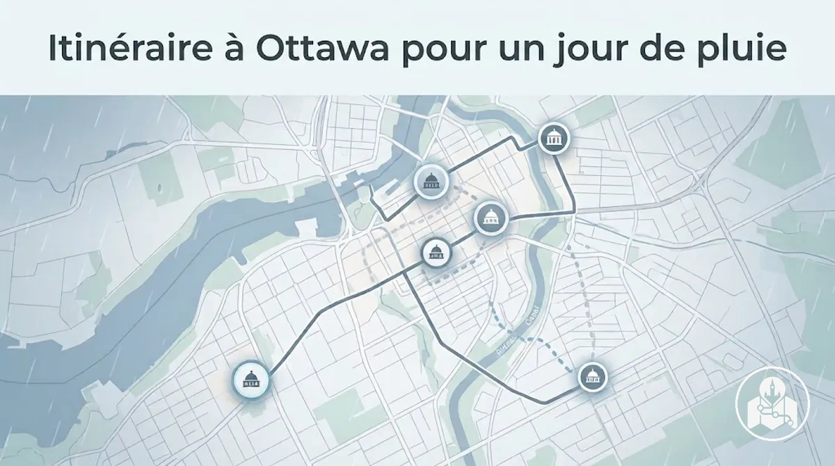 Itinéraire à Ottawa pour un jour de pluie avec des étapes en intérieur et des alternatives selon la météo