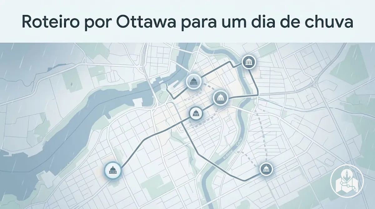 Roteiro por Ottawa para um dia de chuva com atrações em locais fechados e alternativas conforme o clima